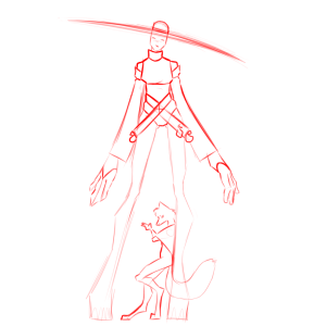 Enderwoman and Fox (clothing sketch).png