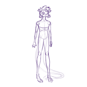 Fish person I guess (pose sketch).png