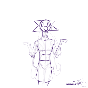Alternate Bomber design "Starfish" (The Journeymen [pose sketch]).png