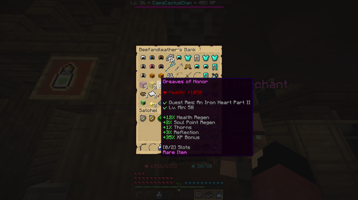 Selling 35 Xp Bonus Greaves Of Honor! [auction] Wynncraft Forums